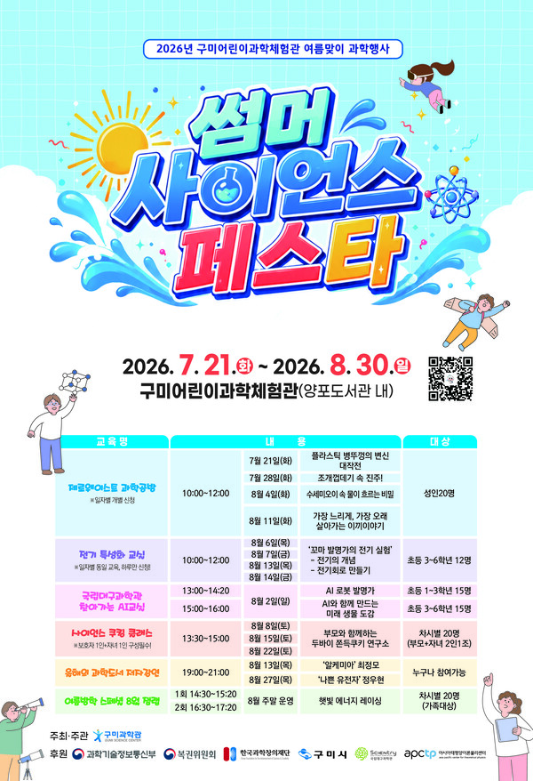 구미<b>과학관</b>, 여름방학 맞아 '2026 썸머 사이언스 페스타' 개최