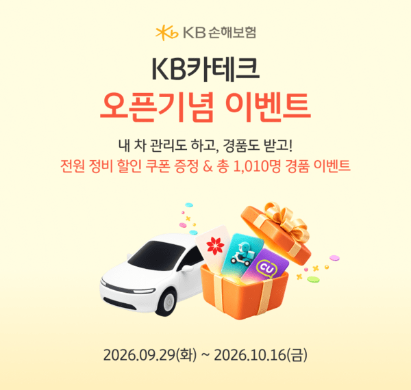 KB손해보험, 모바일 앱 기반 차량 관리 'KB카테크' 선봬 - 뉴스 썸네일 이미지